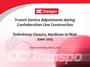 Transit Service Adjustments during Confederation Line Construction
